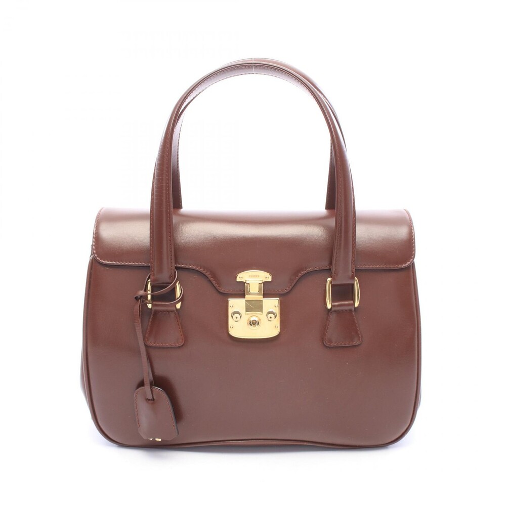 Gucci Handbag 46 Leather Brown Used #346535G70B